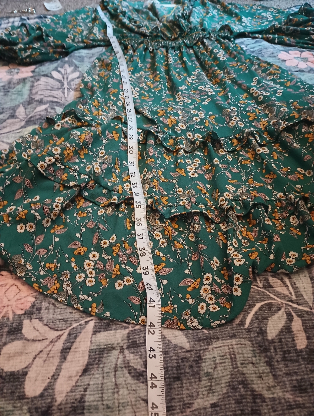 Max Studio Boho Whimsical Forest Fairy Dress Small Green Bloomcore Peasant NWT - Picture 12 of 14